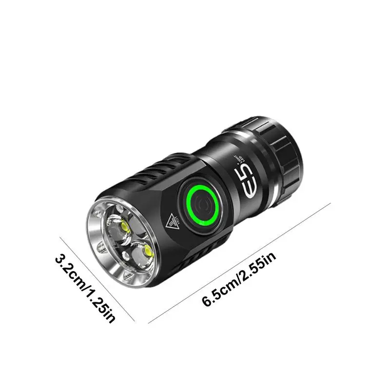 High Power Flashlight Rechargeable Led Small Flashlight Torch Super Bright Hand Flashlight Flashlight 5 Light Modes With Lanyard