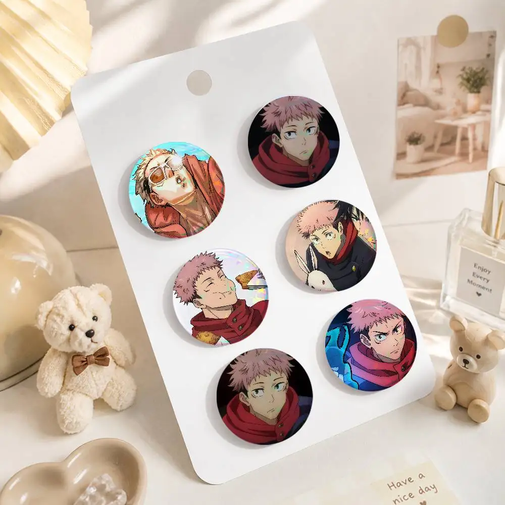 Yuji Itadori Anime Round Badges, Brooches, Clothing Accessories, Birthday Gifts, Anime Conventions