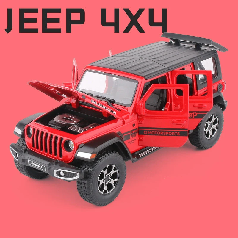 1:22 Jeeps Wrangler Rubicon Legierung Auto Modell Gießt Druck Metall Off-road Fahrzeuge Auto Modell Simulation Sammlung Kinder Spielzeug Geschenk