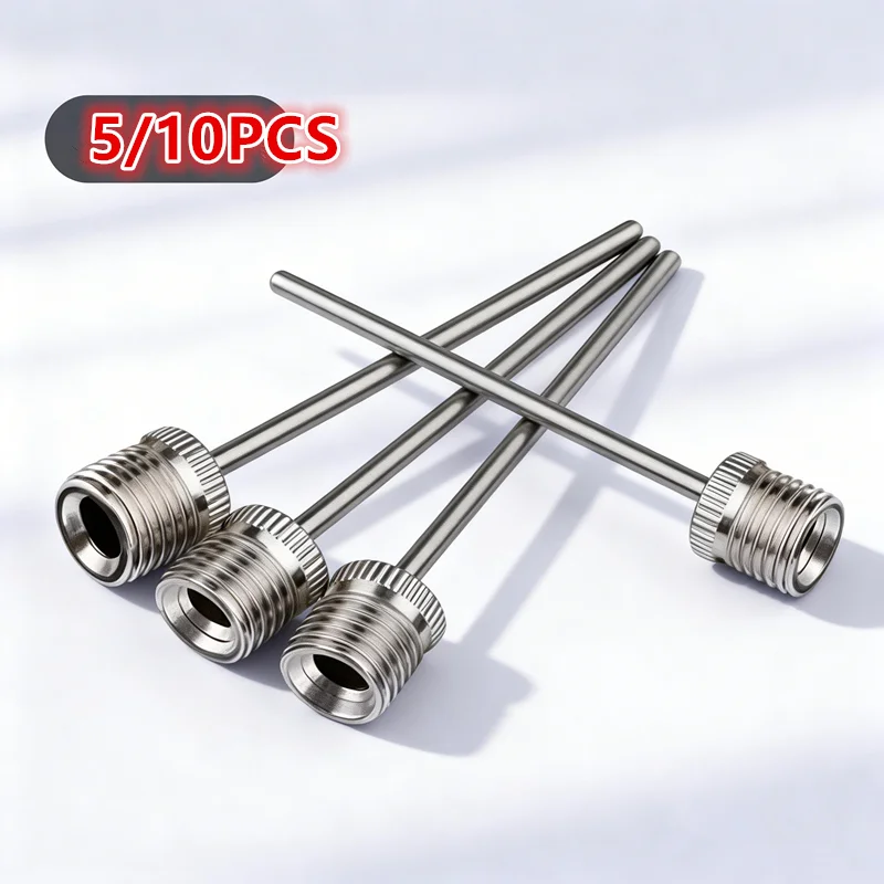 

Набор из 5/10 шт. игл для накачивания спортивных мячей (футбол, баскетбол, волейбол) и адаптеров для надувных изделий из нержавеющей стали