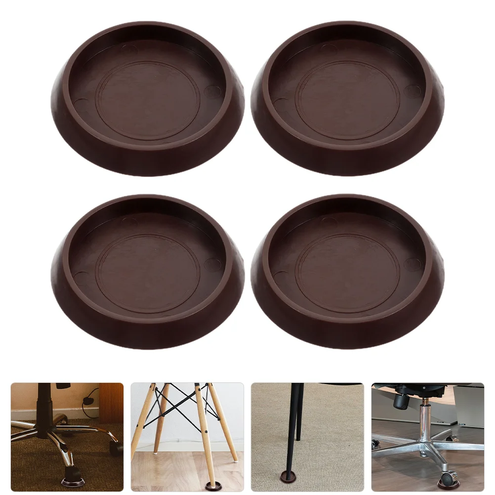 4 Pcs Carpet Fixed Casters Furniture Coasters Multi-function Couch Stoppers Replaceable Small Bed Rug