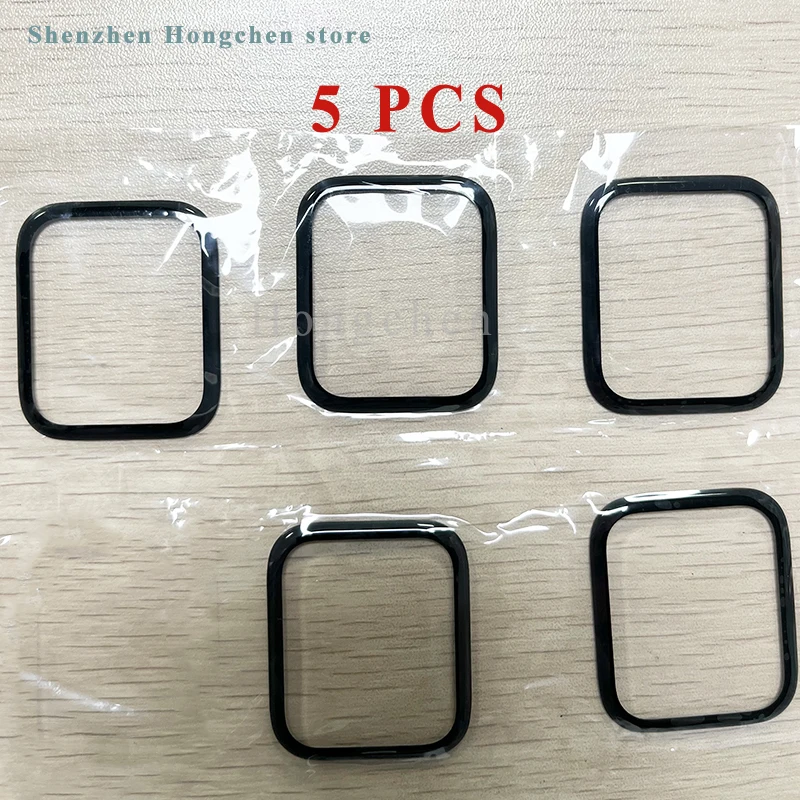 5pcs/lot Outer Glass Screen For Apple Watch Series 1 4 5 6 SE 44 40MM 7 8 9 41 45mm External Glasses Lens Panel OCA Replacement