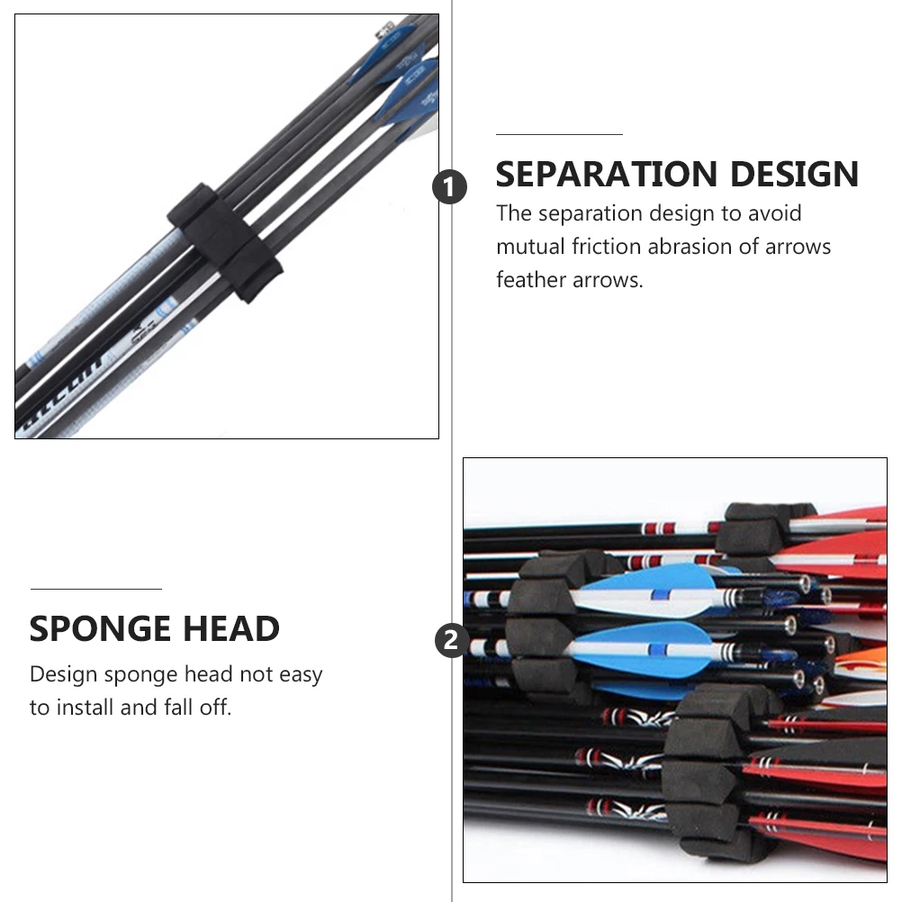 

2 Pcs Arrow Separator Rack EVA Sponge Head Hold 12 Arrows Sturdy Durable Suitable Round Archery Hunting Accessories