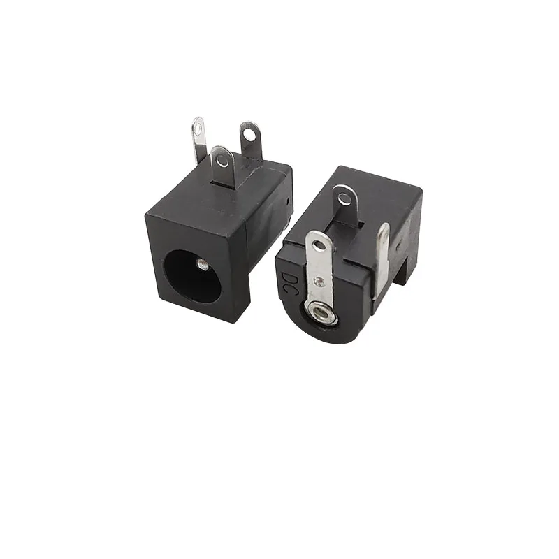 10Pcs DC-005 5.5x2.1mm DC Power Female Jack Connectors 5.5 x 2.1mm DC Socket Plugs Right Angle Mount Terminal Adapter Connector image 5