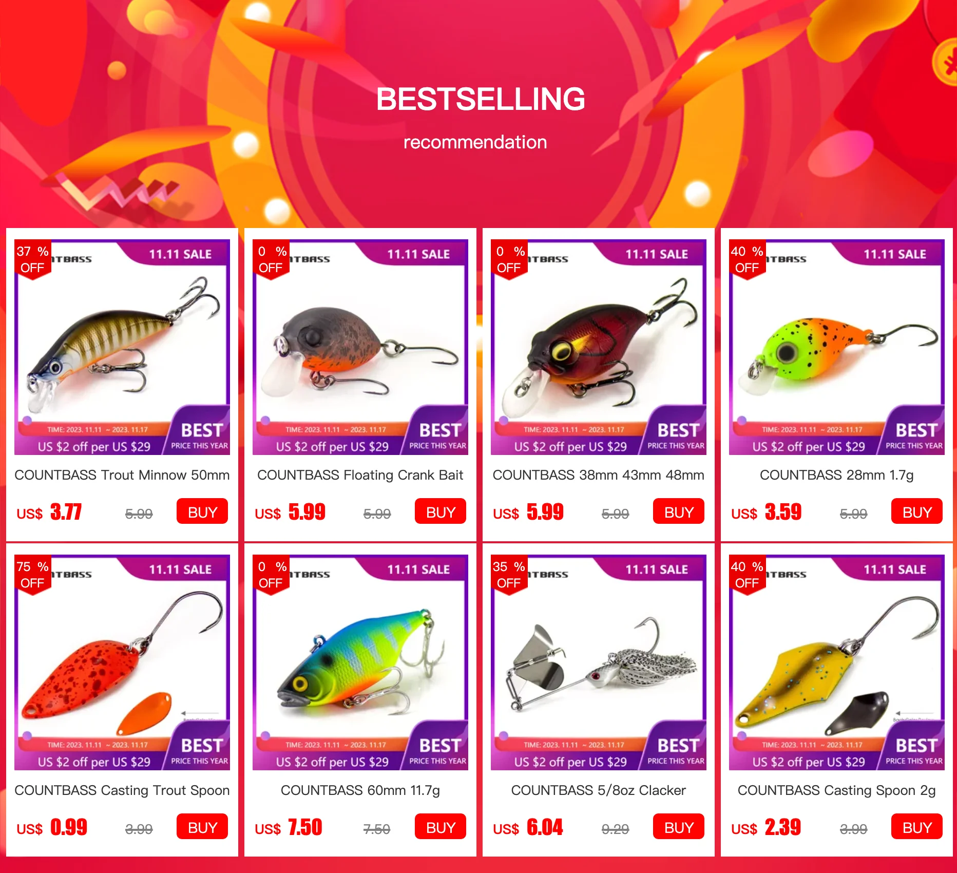 COUNTBASS 100 Stück 4cm 6cm 10cm Leuchtende Nadel-förmige Tintenfisch-Röcke, Weiche Oktopus-Köder, Angelzubehör für Jigging-Hilfsangelhaken – Detail 1