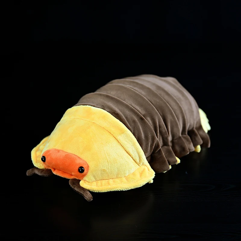 Cute Armadillidium vulgare Porcellio scaber Plush Toy Realistic Soft Amaurornis phoenicurus Stuffed Doll Lifelike Simulation Gif