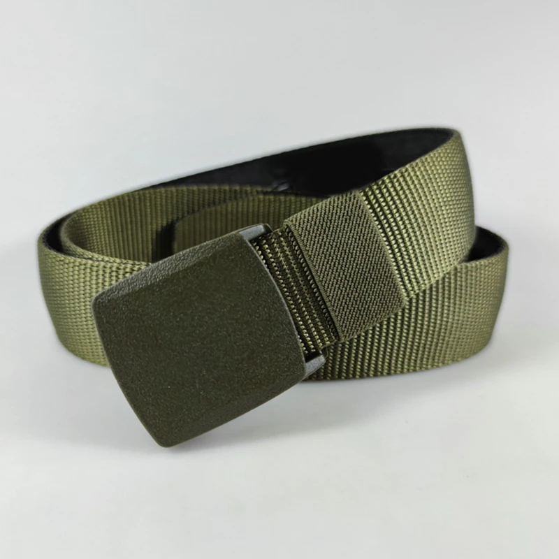 

Plastic Buckle Nylon Canvas Belt Men Women Outdoor Work Metal-free Waist Belt Airport Friendly