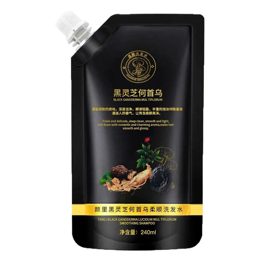 Black Reishi And Polygonum Shampoo Root Activator Shampoo for Men & Women Strengthening & Volumizing for Fuller-Looking Hair