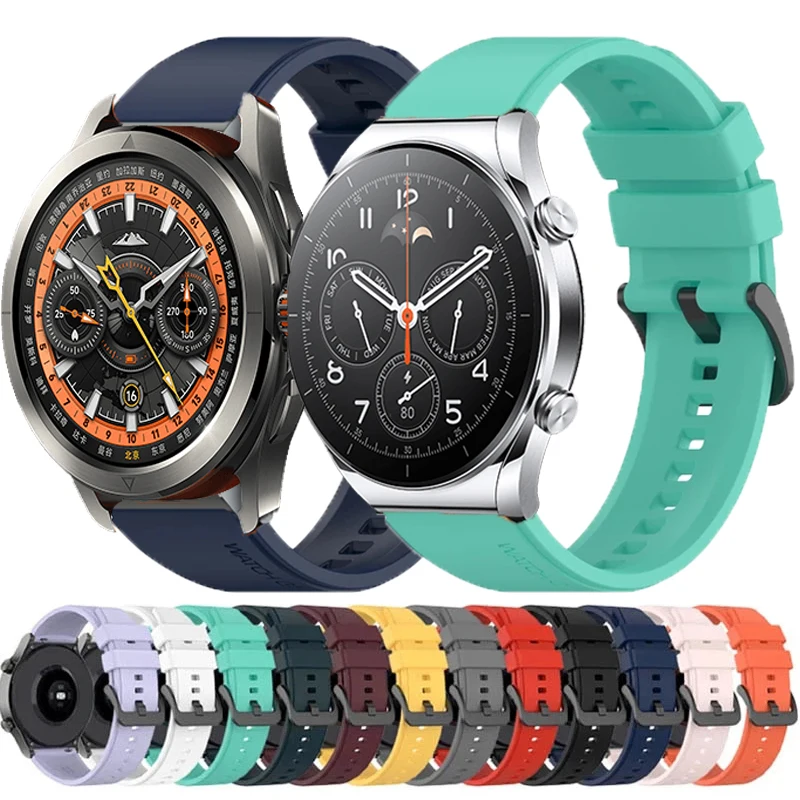 

Силиконовый ремешок для Xiaomi Watch 2 Pro 22 мм, мягкий спортивный ремешок для Xiaomi Watch S4 S3 S2 S1 Mi Watch Color2 Браслет