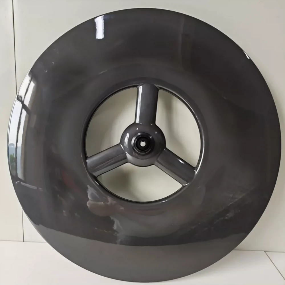 700C الطريق/المسار/العتاد الثابت TT عجلة الدراجة 3 المتحدث عجلات الكربون 28 مللي متر العرض الخارجي 180 مللي متر عمق لايحتاج الطريق عجلات الدراجة