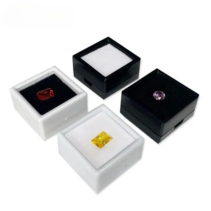 1 Stück Acryl Transparente Schmuck-Aufbewahrungsbox mit Schaumstoffpolster für Edelsteine, Diamanten und Schmuck – Detail 2