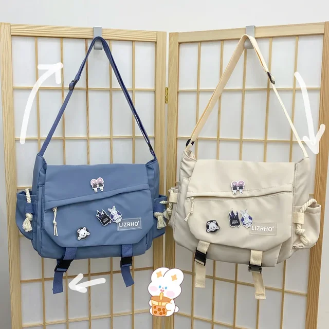 Nowe nylonowe torebki na ramię, torby crossbody o dużej pojemności dla nastolatków, torby listonoszki, torby szkolne dla uczniów.