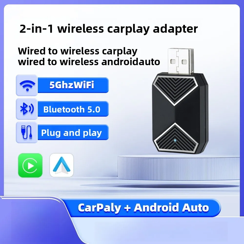 

2026 New CarlinKit 5.0 Mini Ultra Wireless Adapter Wireless CarPlay Android Auto Dongle For Factory Car Plug & Play Auto Connect