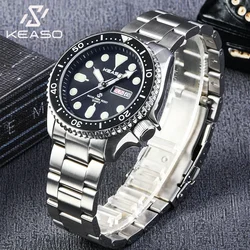 HEIMDALLR New Men Watch Swiss MIYOTA 2105 Quartz Movement Double Calendar Diver 200M Waterproof C3 Super Luminous Sapphire Watch
