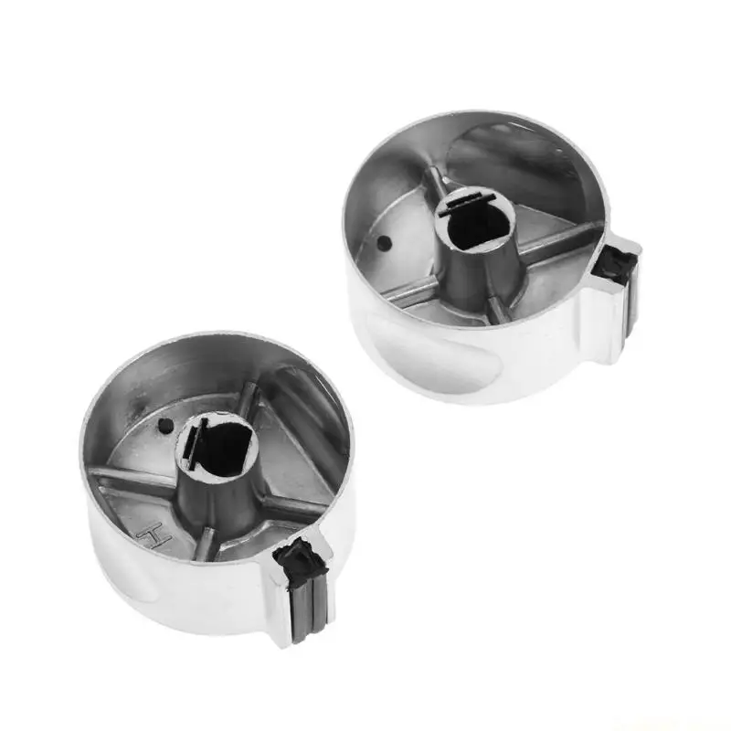 D0AB 2Pcs 8mm Hole Metal Gas Stove Cooker Rotary Switch Knobs Universal Replacement