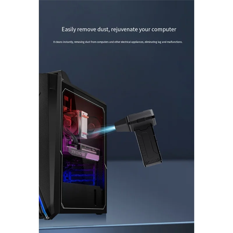 A99G-Compressed Air Duster With LED Display, 130, 000 RPM Turbo Blower Light Electric Air Duster For PC, Car For Keyboard Home