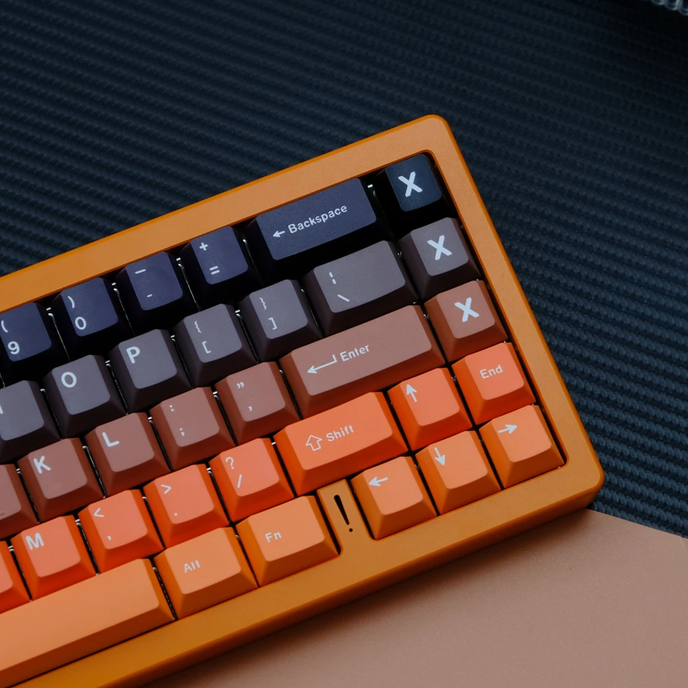 Imagem -03 - Sunconjunto Glow Gradient Keycaps Pbt Dye Sublimation Keycap Perfil Cereja Teclado Mecânico Conjunto