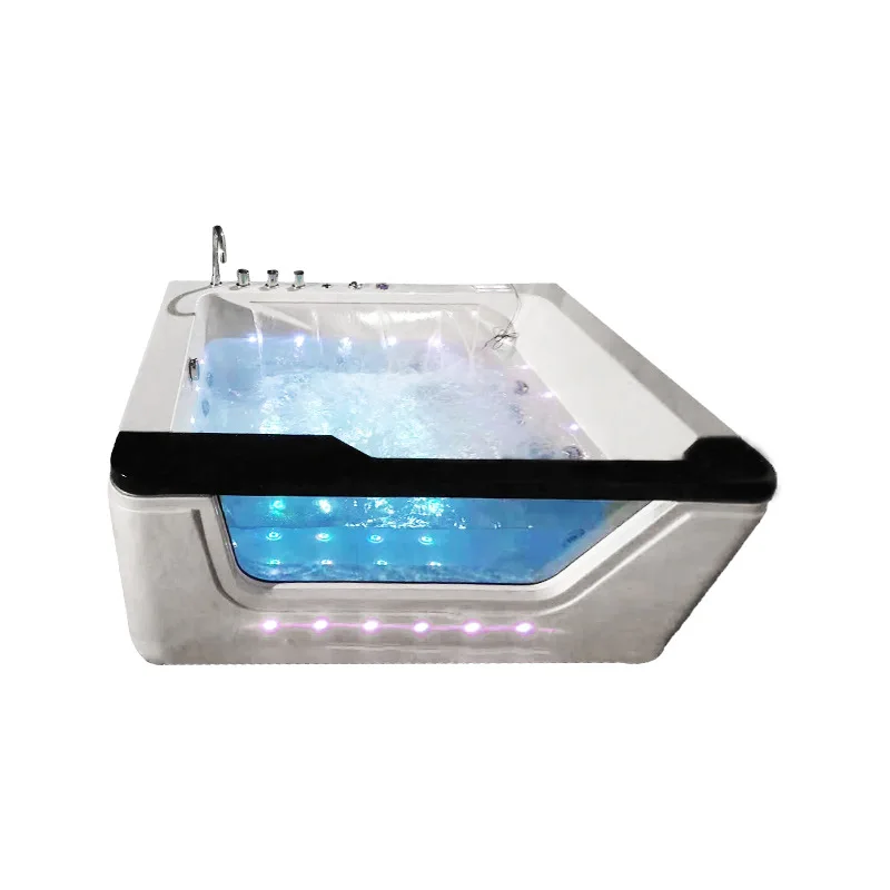 

Modern minimalist acrylic freestanding thermostatic Jacuzzi rectangular adult