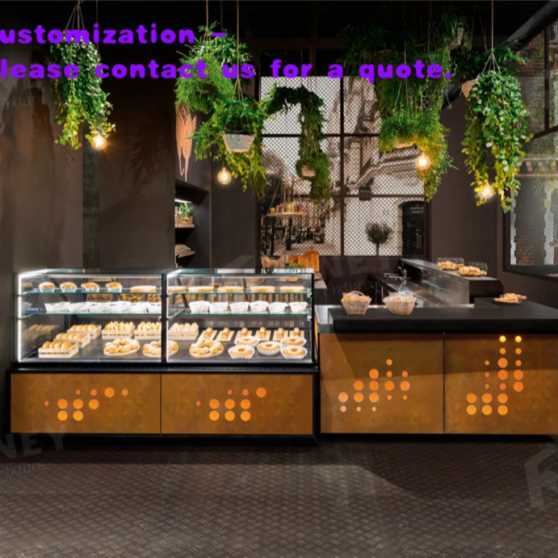 custom.Factory Price Meital Marble Top Counter Dessert Coffee Bread Shop Counter Designs Lounge Furniture  Bar Counter