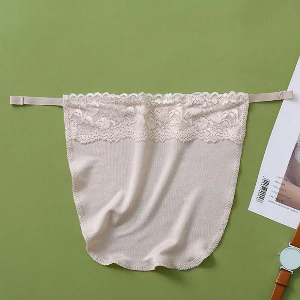 เสื้อลูกไม้เกาะอกสำหรับผู้หญิงเสื้อเกาะอกสำหรับตกแต่งขอบอกชุดชั้นในกันลื่นเนื้อผ้าระบายอากาศได้ดี