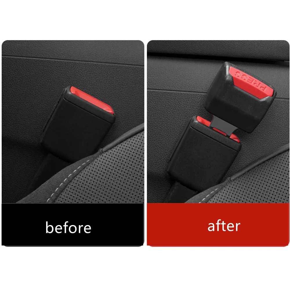 1PCS/2PCS Car Safety Seat Belt Clip Extender Seatbelt Lock Buckle Plug Thick Insert Socket Extension Safe Buckle Tool Accessory image 2