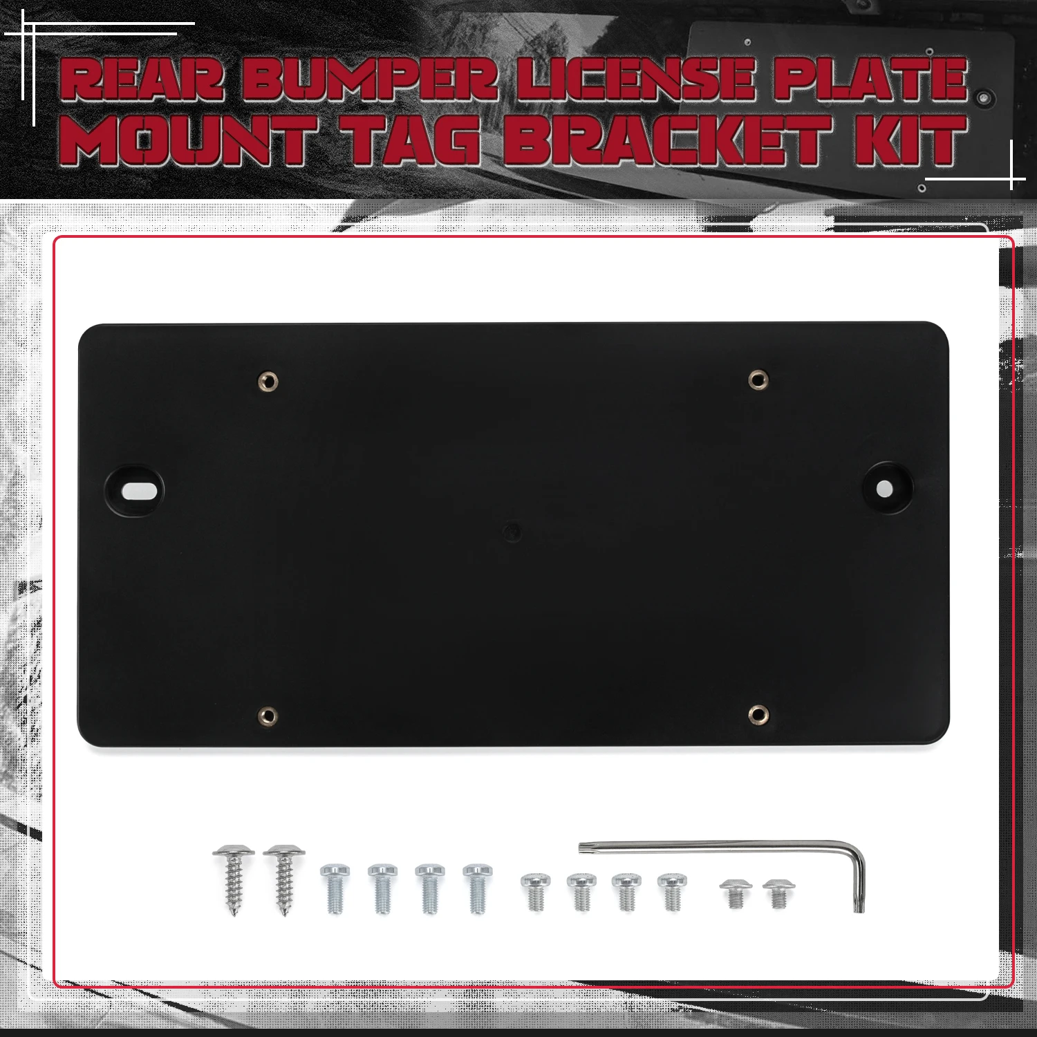 8T 0827113 A01C 8V 5827113 Soporte de etiqueta de montaje de placa de matrícula trasera B9B9 para Audi Q5 A3 S3 A4 S4 A5 S5 RS5 A6 S6 SQ5 Q7 2002-2022