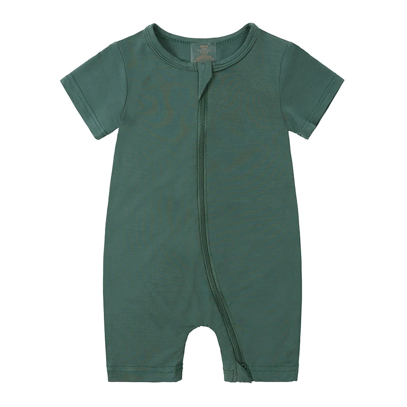 0-24M Bamboo Fiber Baby Romper Toddler Clothing Jumpsuit Clothes Short Sleeve Infant Pajamas Onesies Solid Bodysuit For Newborn