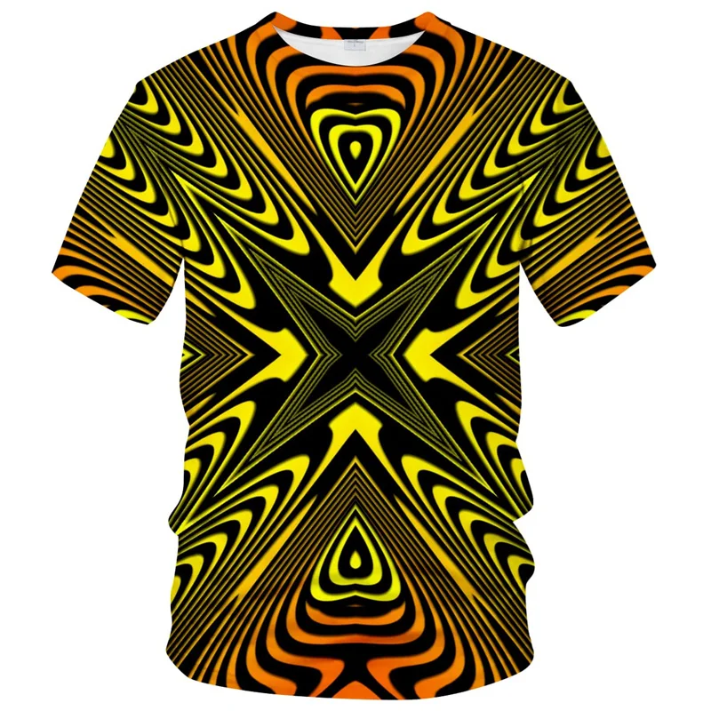 

Optical Illusion Graphic T Shirt for Men Harajuku Fahsion T-shirt 3D Printed Hip Hop Streetwear Tops Tees Womens Clothing Casual