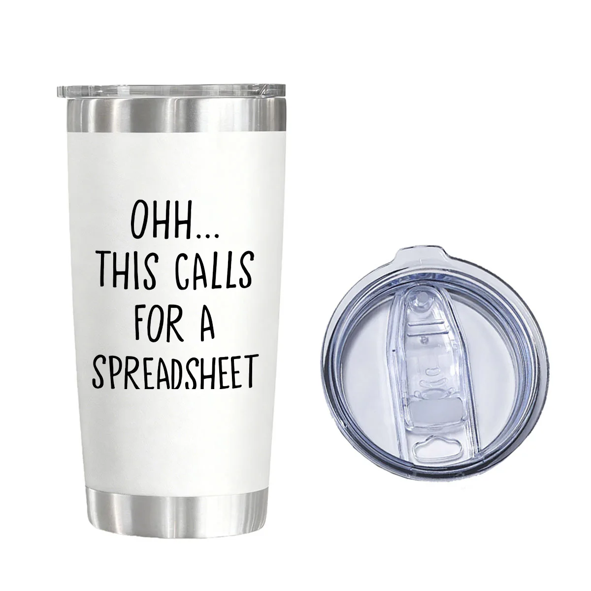 

20 oz Vacuum Flask Tumbler - "Ohh... This Calls For A Spreadsheet" Funny Accountant Office Gift Insulated
