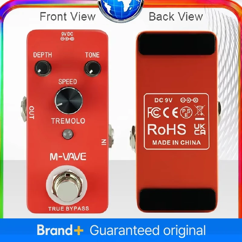 

M-VAVE педаль эффектов для электрогитары TREMOLO педаль классический эффект тремоло True Bypass корпус из цинкового сплава аксессуары для гитары Запчасти