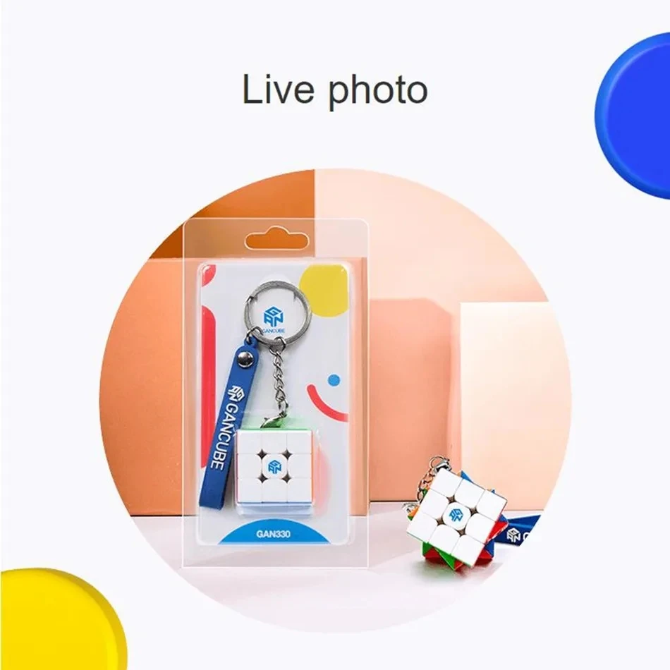 GAN330 portachiavi Cube 3x3x3 Magic Cube 3x3 Speed Cube Puzzle Gans 3x3x3 Cube GAN 330 Mini 30MM Size Magic Cube