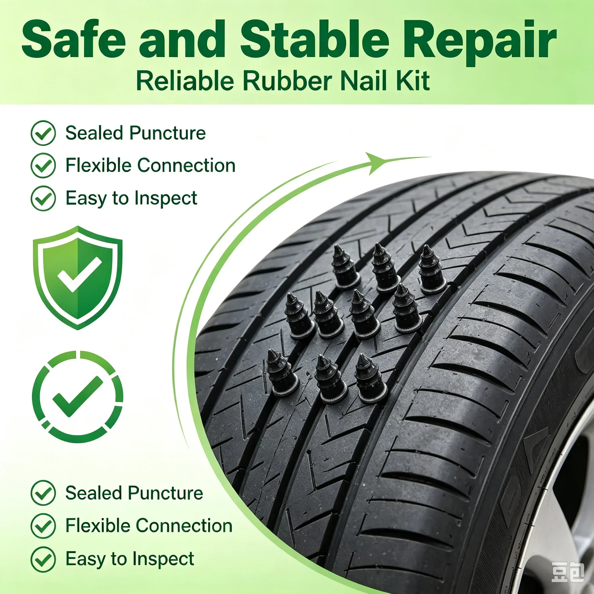 10‑100PCS Rubber Tire Repair Nails Car Motorcycle Vacuum Tyre Puncture Repair Wheel Repair Accessories