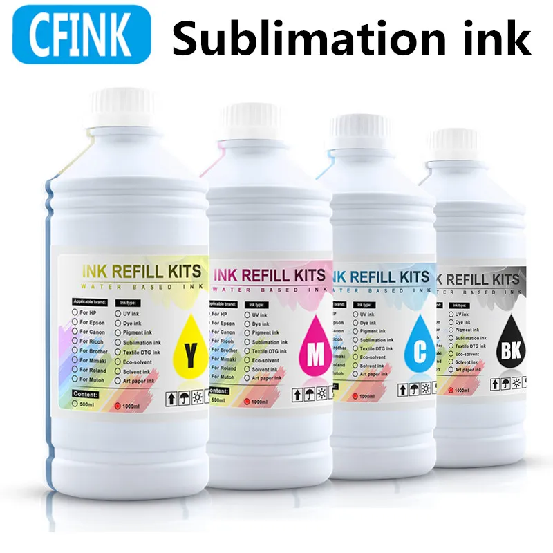 1000ML Sublimation ink DX5 DX6 DX7 TX800 5113 4720 I3200 Printhead For Epson L800 1390 R1900 R2000