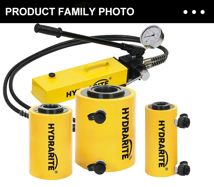 HHYG-6050KS ~ HHYG-200100KS ارتفاع ضغط 700 بار/10000 رطل لكل بوصة مربعة مزدوجة التمثيل أسطوانة هيدروليكية مجوفة للاستخدام الصناعي #1