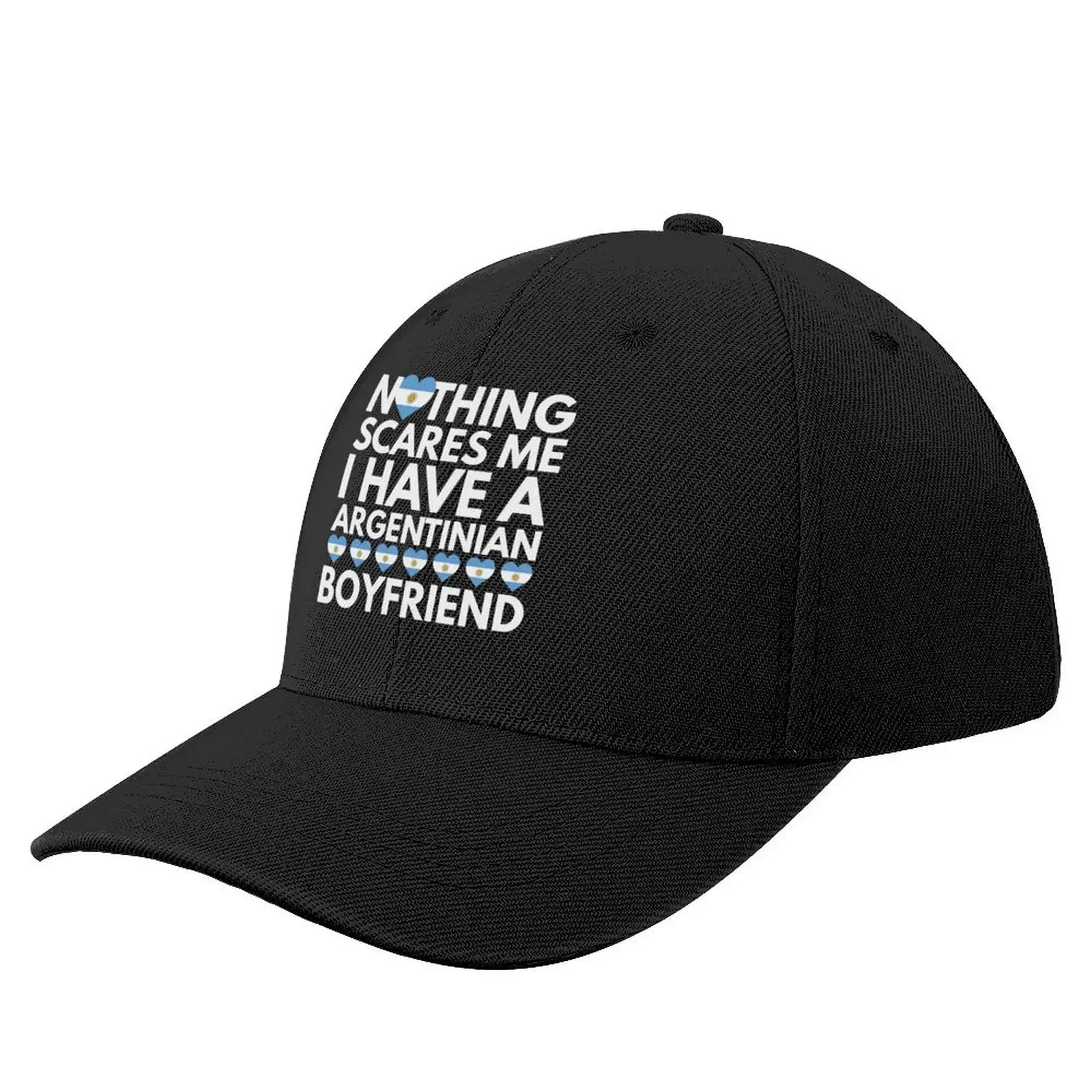 

Nothing Scares Me, I have a Argentinian Boyfriend Baseball Cap Visor Sunhat Military Cap Man Horse Hat Men's Women's