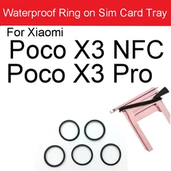 SIM Card Tray Waterproof Rubber Seal Ring Gasket For Xiaomi Mi Poco X3 NFC Poco X3 Pro Circle Ring Holder Replacement Parts