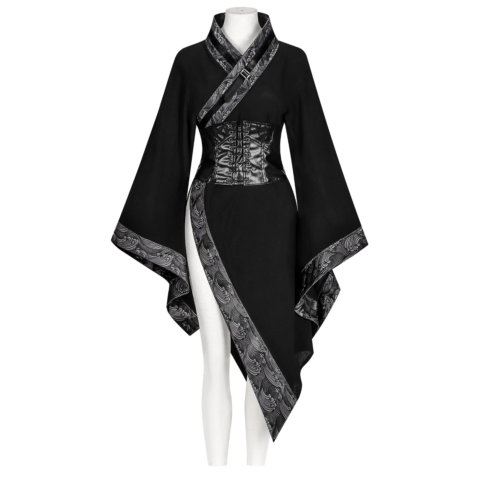 New Dark Gothic Retro Modified Chinese Style Cropped Blouse Cosplay Stage Costume