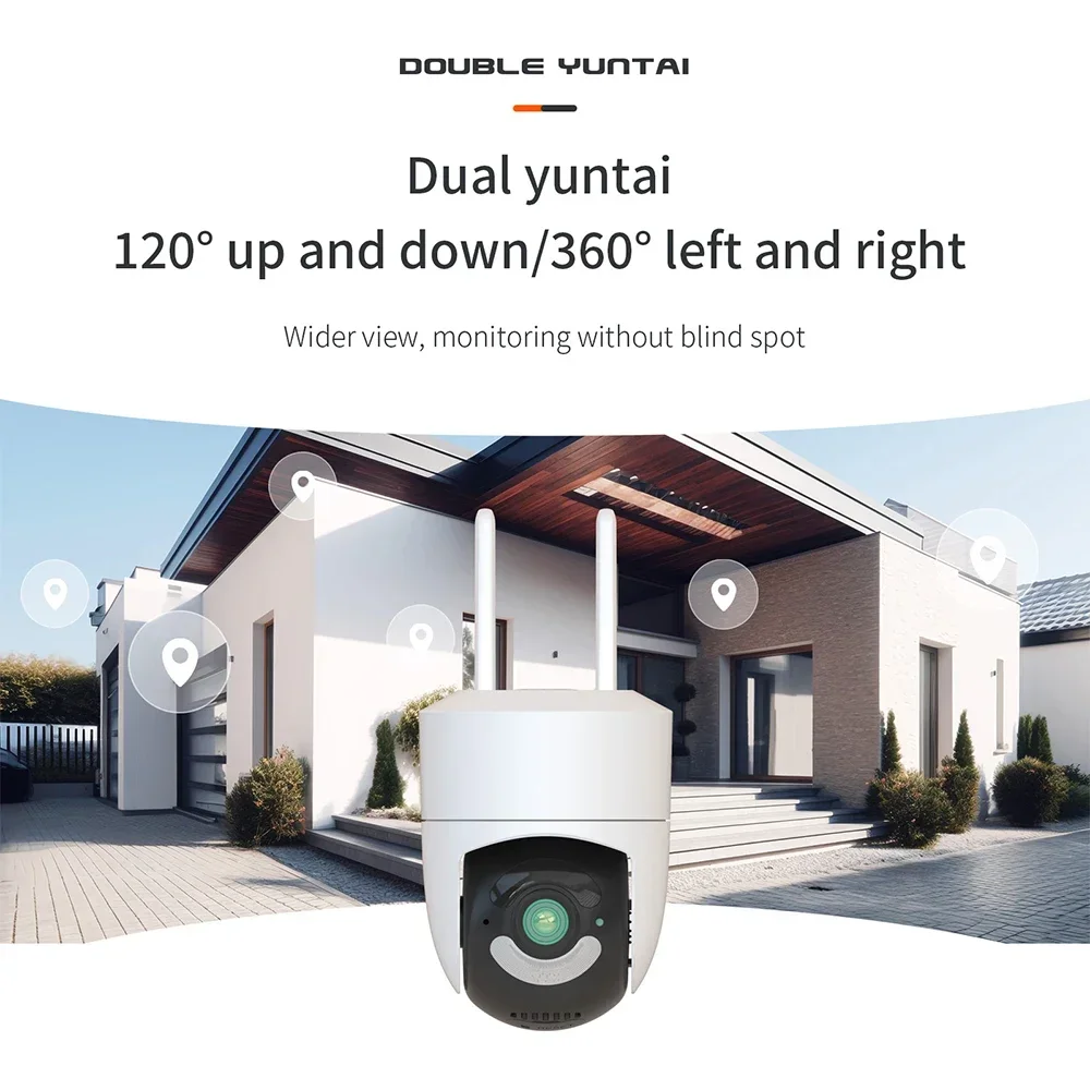 4MP 2.4G/5G Dual Band WiFi Home Security Waterproof Cameras Motion Detection Outdoor IP Camera Alarm Surveillance