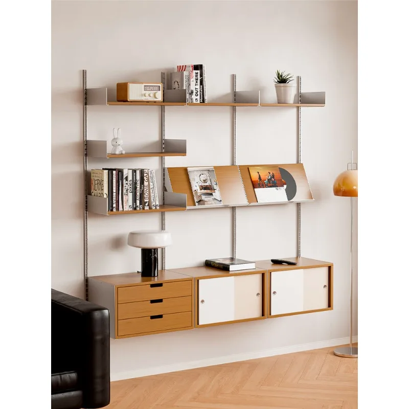 

Track Shelf Retro Wall System Bookshelf Pull-out Shelf Living Room Display Shelf