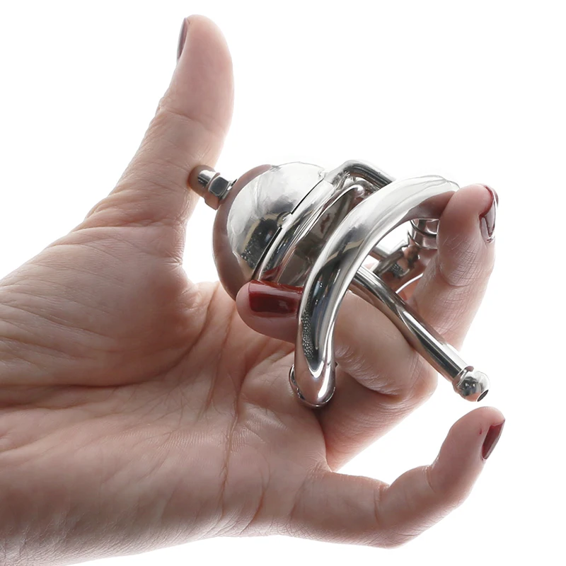 Chastity Cage Cock Ring Stainless Steel Male Urethra Plug urethra enlargement Chastity With Catheter  sex toy For Men