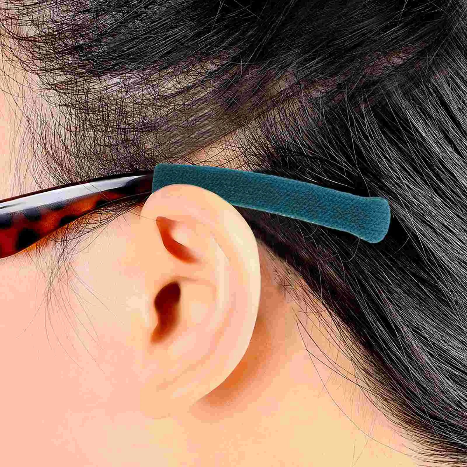 4 Pairs Spectacle Temples Glasses Cushion for behind Ear Anti Slip Grip Mat Protectors Yarn Eye Comfort Grips Grippers