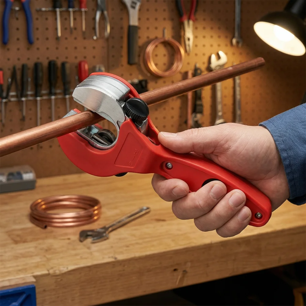 

Compact Tubing Cutter Ratchet Cutter Set with Replaceable Blades Compact Ratcheting Pipe Cutter for Stainless Steel Aluminum