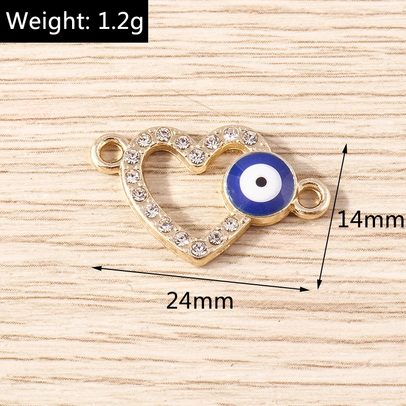 Tusember 10 Stück Boho-Kristall-Anhänger mit türkischem bösen Blick für die Schmuckherstellung, DIY-Ohrringe, Halsketten, Armbänder, Zubehör, Kunsthandwerk – Detail 11