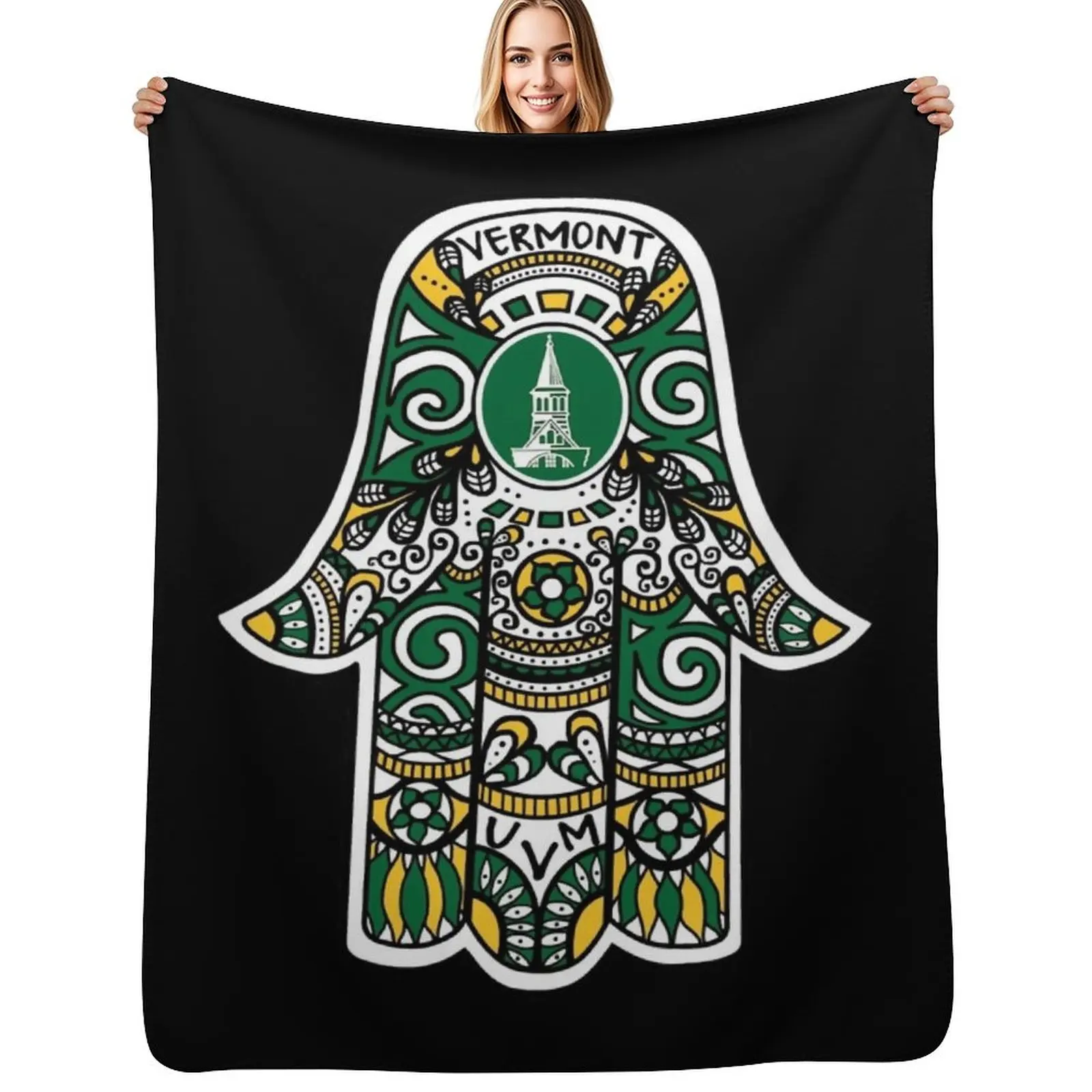 

University of Vermont - UVM - Catamounts Throw Blanket Flannel Fleece Soft Warm Throw Blanket