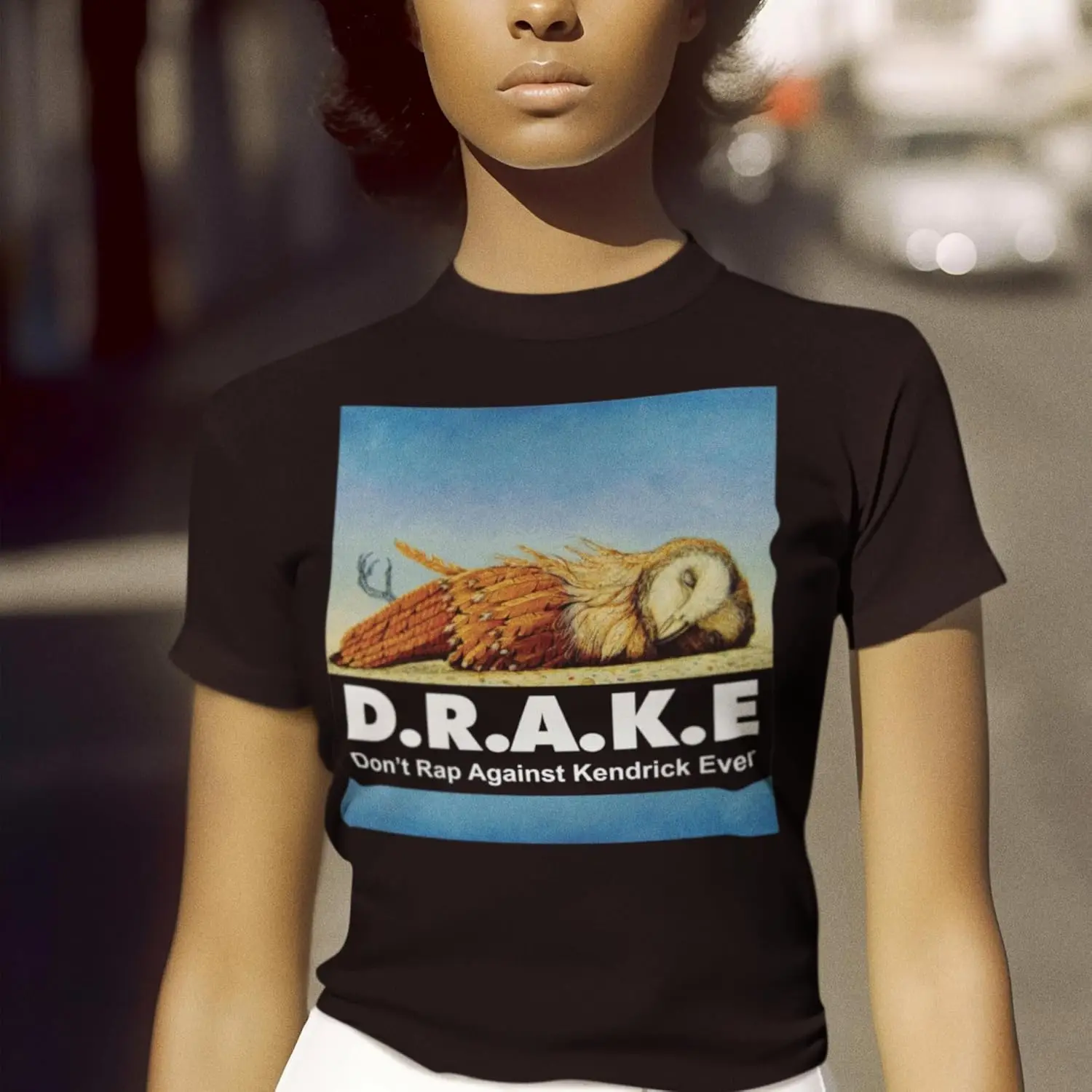 D.R.A.K.E. Don't Rap about Kendrick Ever Short Sleeve Crew Neck 100% Cotton Unisex Top