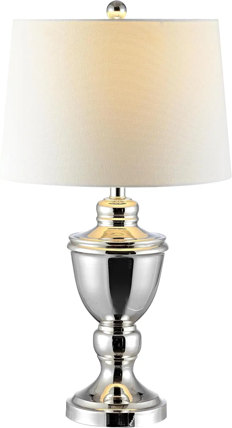 

Lighting Collection Ressa Modern Contemporary Polished Nickel 27-Inch Bedroom Living Room Home Office Desk Nightstand Table