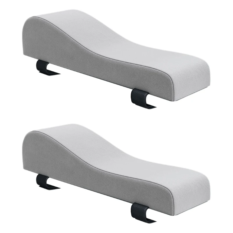 

652F 2PCS Ergonomic Elbow Rest Pads Soft Cover Nonslip Base Pressure Relief For Desk Computer Chair Armrest Cushions