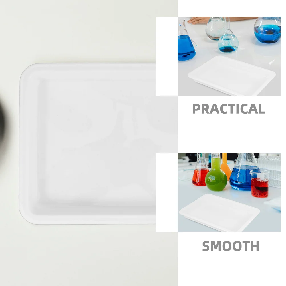 4 قطعة صواني بلاستيكية كبيرة للاستخدام في المختبر، سهلة التنظيف والحفاظ على صينية الاحتواء الكيميائية، صواني بلاستيكية كبيرة، صينية المختبر #5