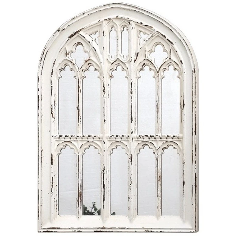French furniture Moroccan retro old solid wood court church style arched Roman columns