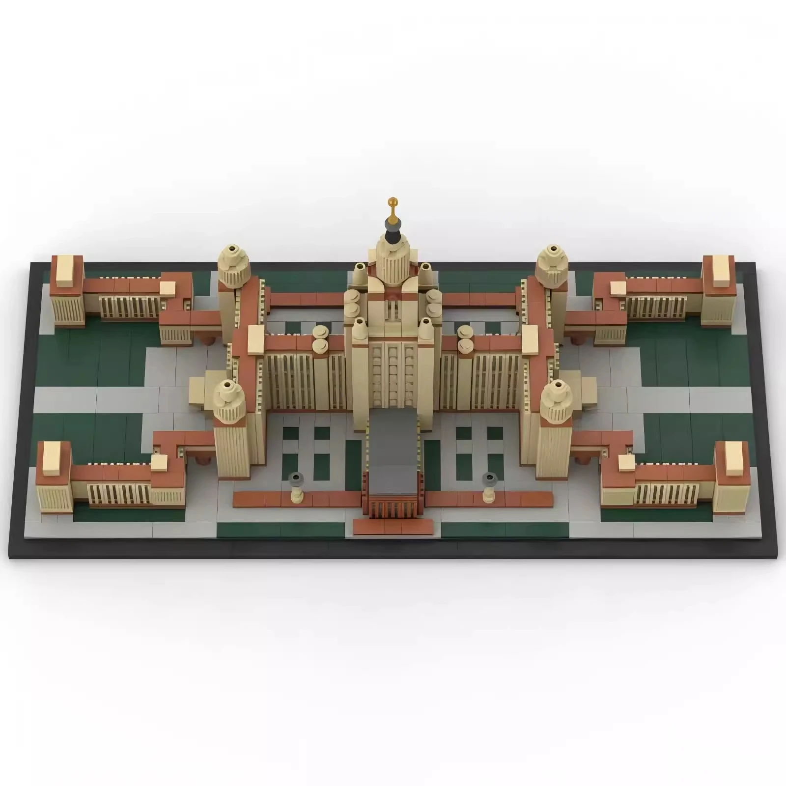 

MOC Moscow State University Skyline Architecture Street View Series Assembly High difficulty Building Block Model Set Male